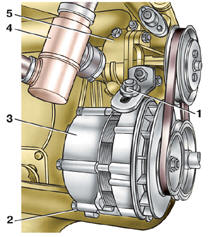 Привод генератора и жидкостного насоса двигателя мод. 2106