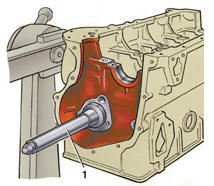 Снятие и установка втулки валика привода масляного насоса двигателя мод. 2106