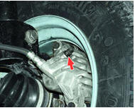 Клапан выпуска воздуха тормозного механизма переднего колеса
